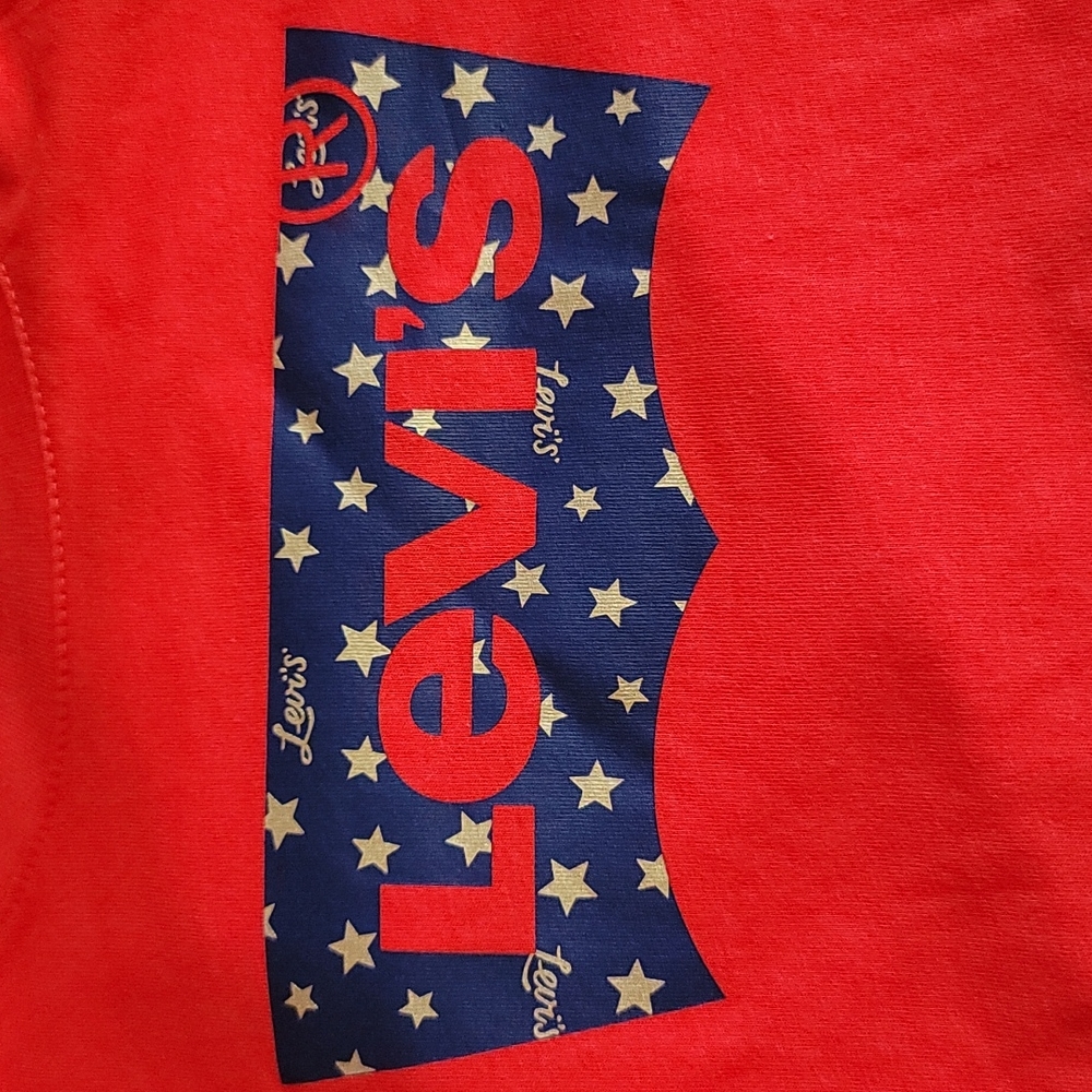 Girl's Levis Star Logo Graphic Star Tee with Scrunchie, Large - Picture 4 of 4